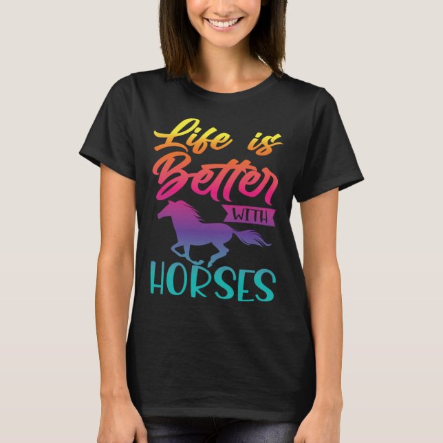 Camiseta Horse & Horse  for Hobby Riders & Riding (Frente)