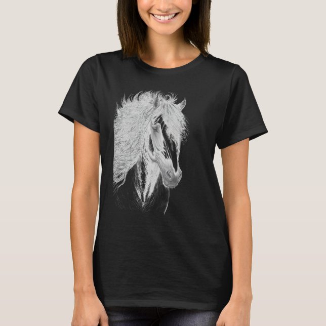 Camiseta Horse illustration Gift for Horseback Riding Horse (Frente)