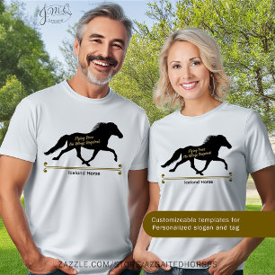 Camiseta Horse Islandês Voando Pace Silhout Personalizado