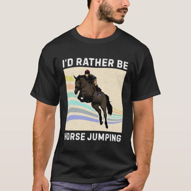 Camiseta Horse Jumping Horse Equestrian Breeder Horsewoman  (Frente)