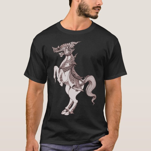 Camiseta Horse King with Garuda head Art tina horse riding  (Frente)