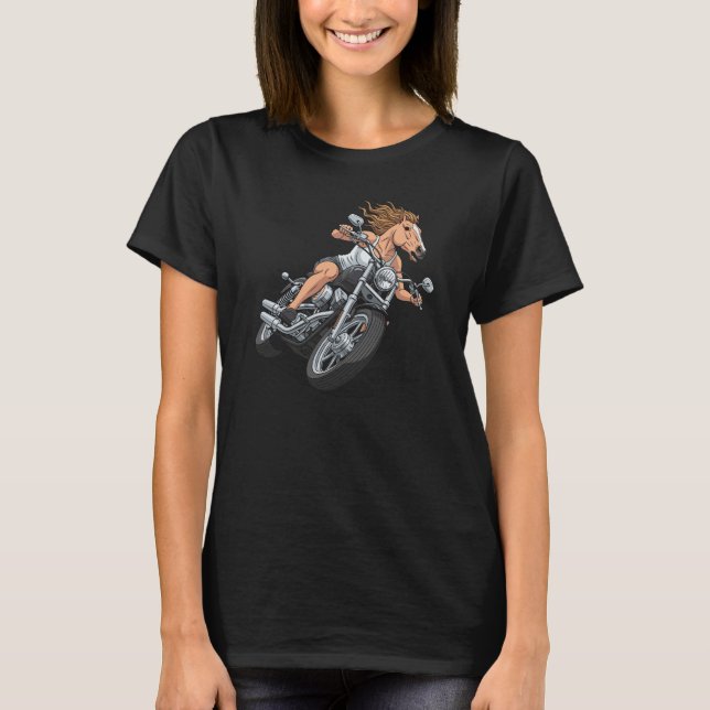 Camiseta Horse Lady Motorcycle (Frente)