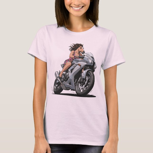 Camiseta Horse Lady Motorcycle (Frente)