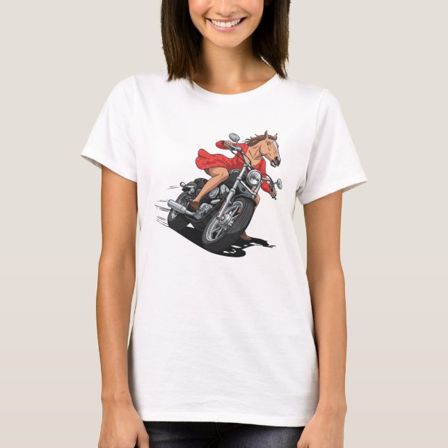 Camiseta Horse Lady Motorcycle (Frente)