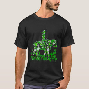 Camiseta Horse Lady Shamrock Horseback Andando Equestrian P