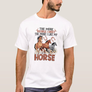 Camiseta Horse Lover Equestrian Horseback Girls West