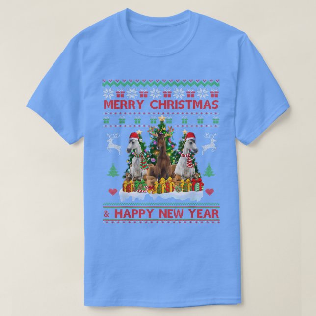 Camiseta Horse Lover Feio Suar Feliz Natal Feliz (Frente do Design)