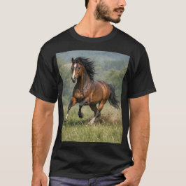 Camiseta Horse Lover Gift Running Horse Style T-Shirt Men