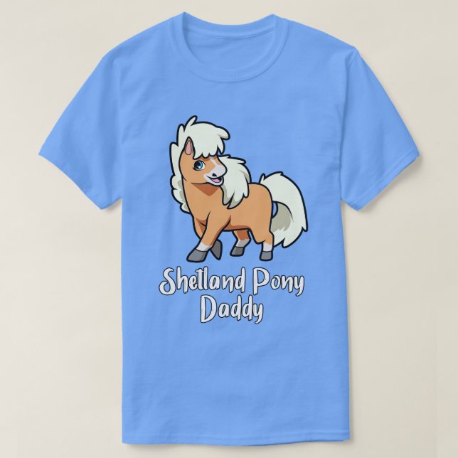 Camiseta Horse Lover Shetland Pony Pai (Frente do Design)