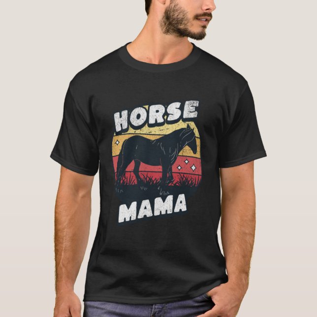 Camiseta Horse Mama Cowgirl Western Horse Rider Trail Barre (Frente)