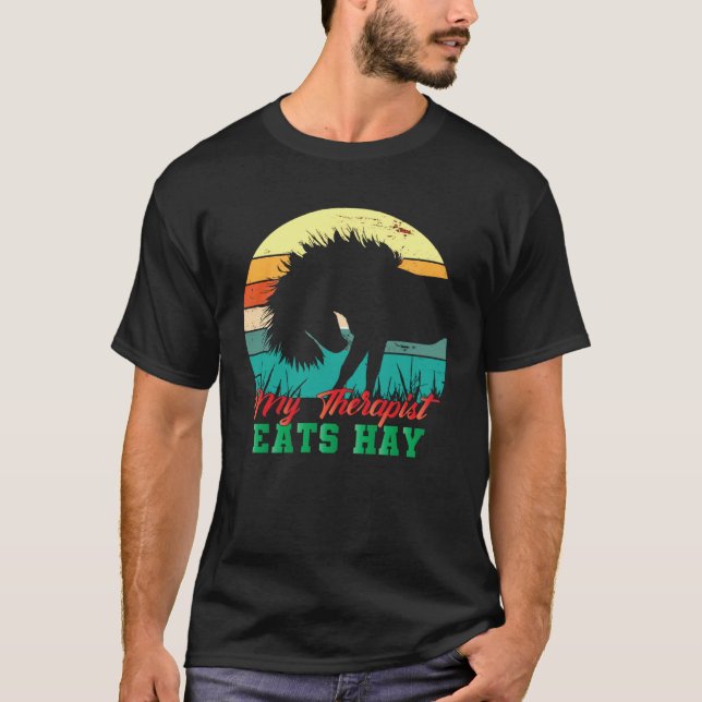 Camiseta Horse  My Therapist Eats Hay (Frente)