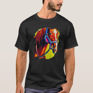 Camiseta Horse Painting Vintage Retro Horseback Riding Hors
