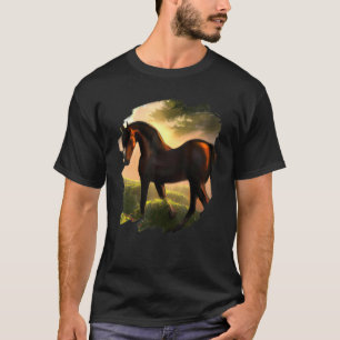 Camiseta Horse Painting Vintage Retro Horseback Riding Hors