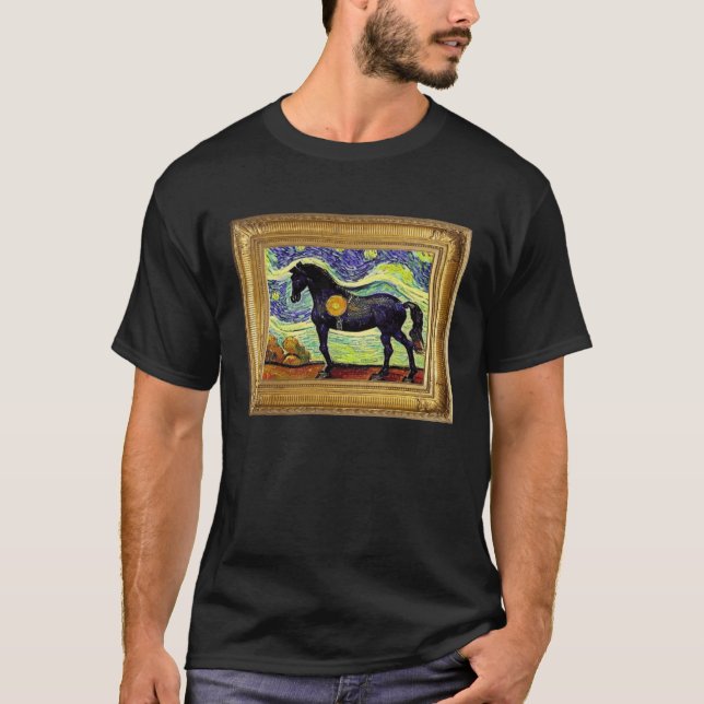 Camiseta Horse Post Impressionism Artwork Artist Painting P (Frente)