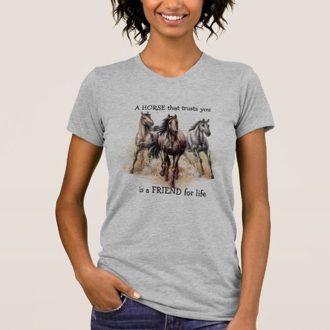Camiseta HORSE que confia no AMIGO para a vida (Frente)