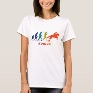 Camiseta Horse Racing Evolution Silhouette Jockey Design