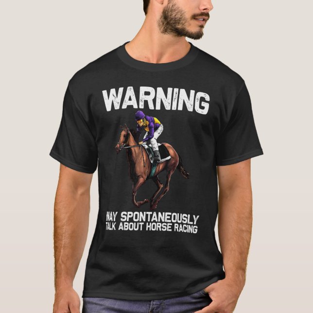 Camiseta Horse Racing For Men Women Horse Racer Jockey (Frente)