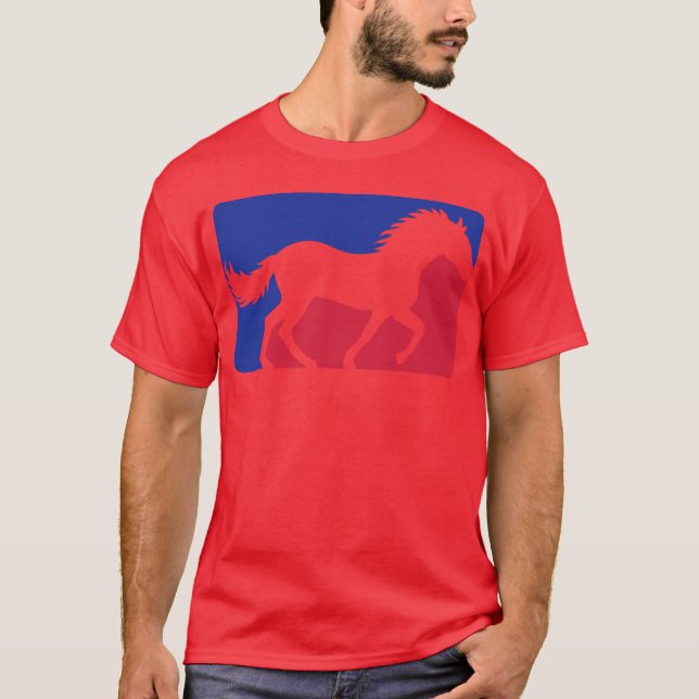 Camiseta Horse red blue sport friend (Frente)