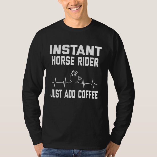 Camiseta Horse Riders Coffee  Coffee Humor  EKG (Frente)