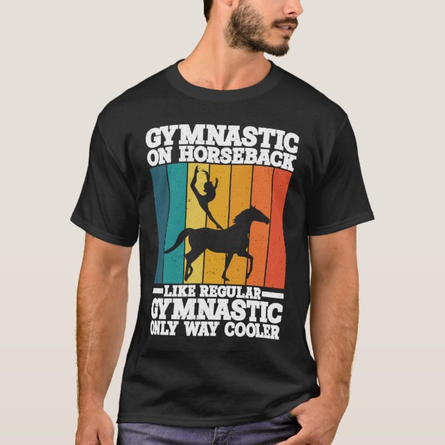 Camiseta Horse Riding Gymnastic On Horseback Horse Vaulting (Frente)