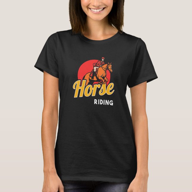 Camiseta Horse Riding Racing Club Equestrian Sport Dressage (Frente)