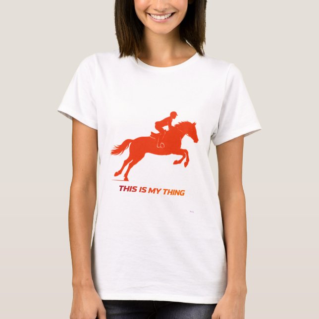 Camiseta Horse Riding Silhouette Minimal Lifestyle (Frente)