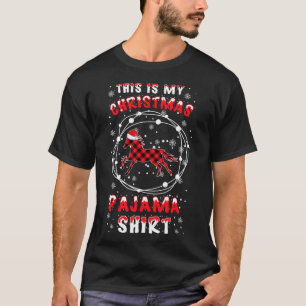 Camiseta Horse Santa Hat Natal Pajama Dizendo Ide