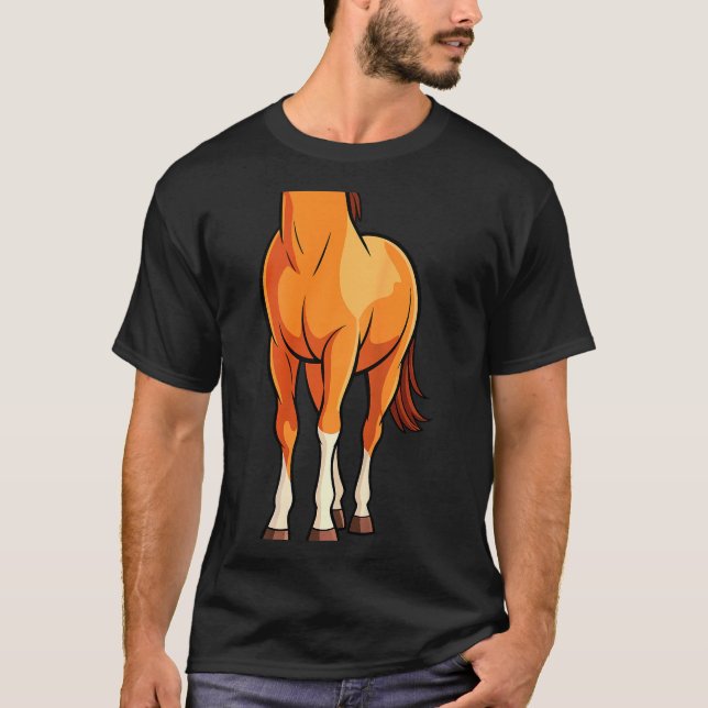 Camiseta Horse Shirt Adult Kids Men Women Body Horse Costum (Frente)