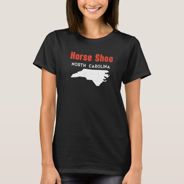 Camiseta Horse Shoe North Carolina Estados Unidos Viagem (Frente)