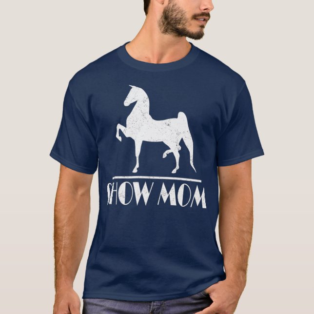 Camiseta Horse Show Mamãe Oferece Presentes Equestres Mulhe (Frente)