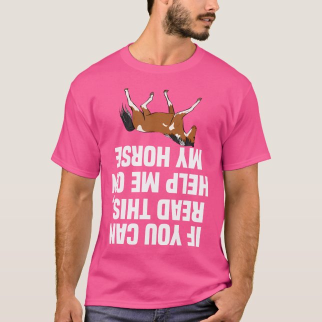 Camiseta Horse Show Upside Down Equestrian Showjump Comp (Frente)