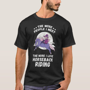 Camiseta Horseback Dirigindo O Cavalo De Bruxaria Mais Pess