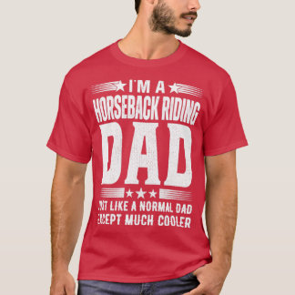 Camiseta Horseback Pai Aniversário dia de os pais Presente