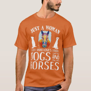Camiseta Horseback Riding Cowgirl Love Dog Horce