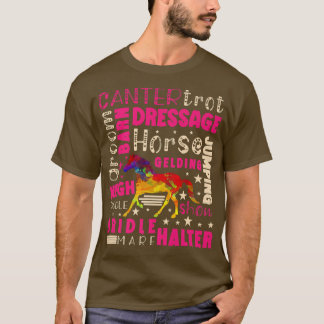Camiseta Horses Pony Horseback Ride Canter Trot Dressage Sp
