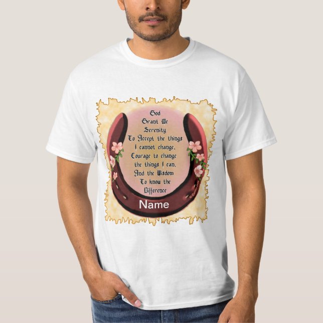 Camiseta  Horseshoe Serenity Prayer  (Frente)