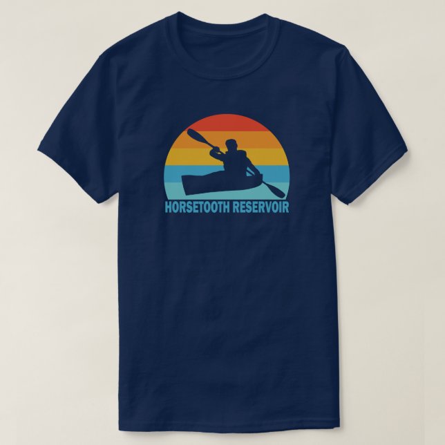Camiseta Horsetooth Reservoir Colorado Kayak (Frente do Design)