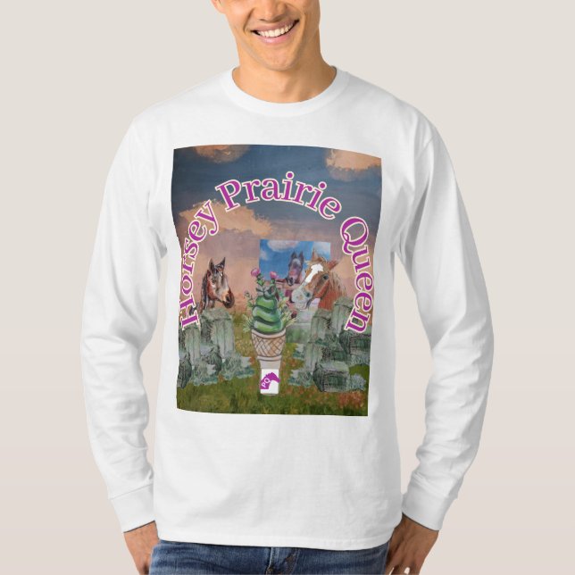 Camiseta horsey prairie rainha (Frente)