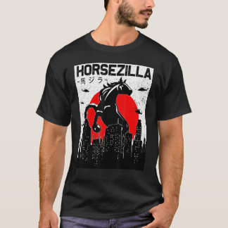 Camiseta Horsezilla Funny horse tee,Cute Black Horse Lover