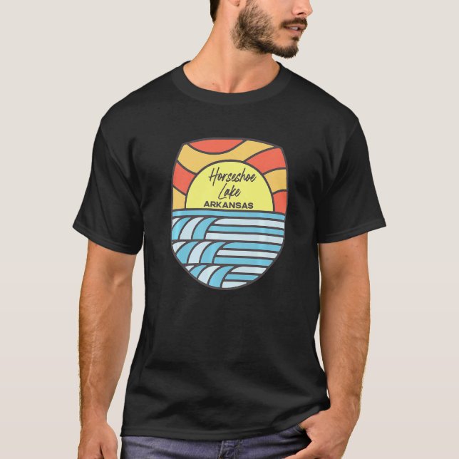 Camiseta Horsferes Lake Arkansas Ar Sunset Vacation Souveni (Frente)