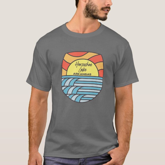 Camiseta Horsferes Lake Arkansas AR Sunset Vacation Souveni (Frente)