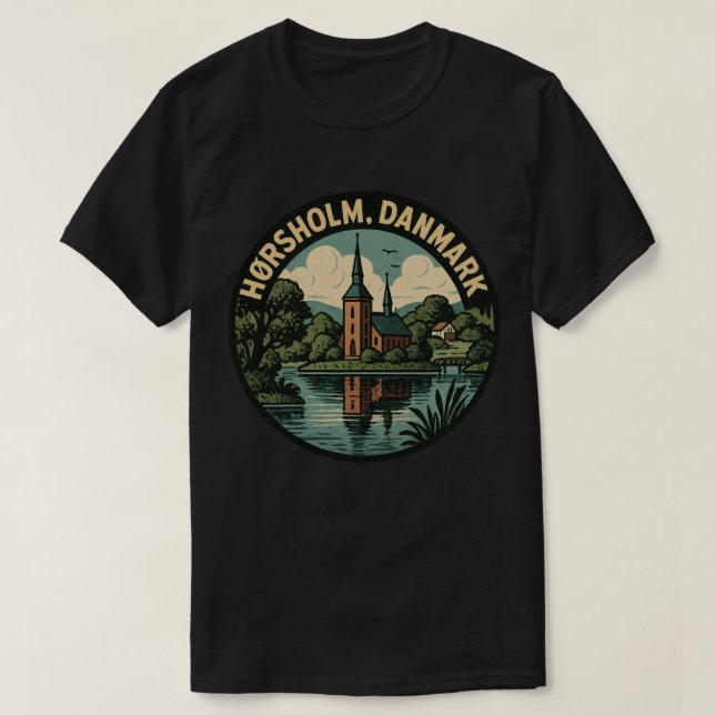 Camiseta Hørsholm Denmark Church (Frente do Design)