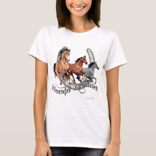 Camiseta Horsin' em volta da engrenagem do trevo do cavalo