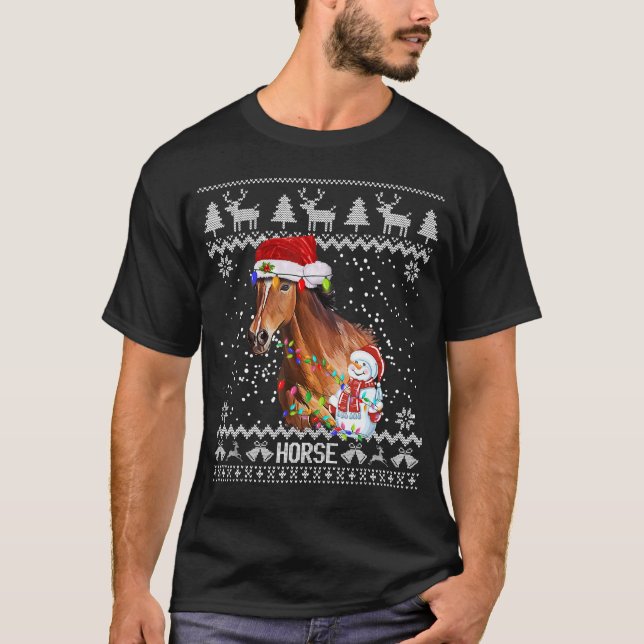 Camiseta Horto de Natal com o Natal Hat Xmas Hover (Frente)