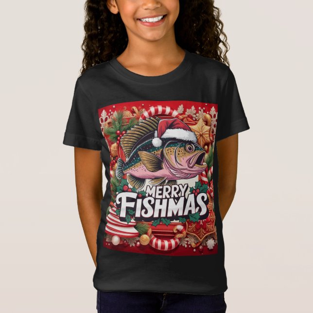 Camiseta Horto de Natal de pesca (Frente)