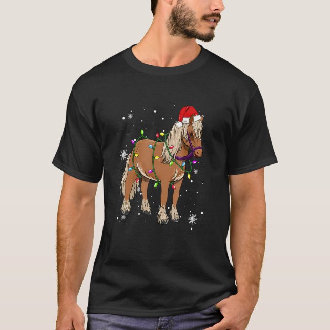 Camiseta Horto de Natal Lights Led Santa Hat Natal (Frente)