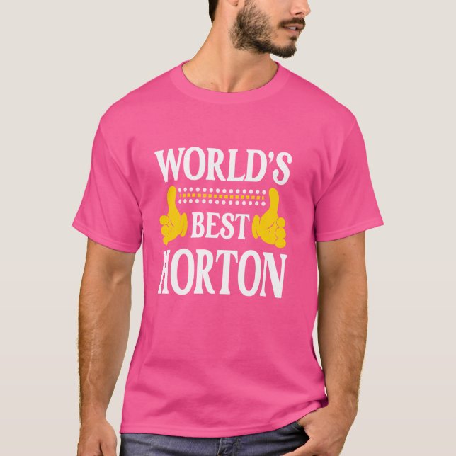 Camiseta Horton Surname Team Family Best World's (Frente)