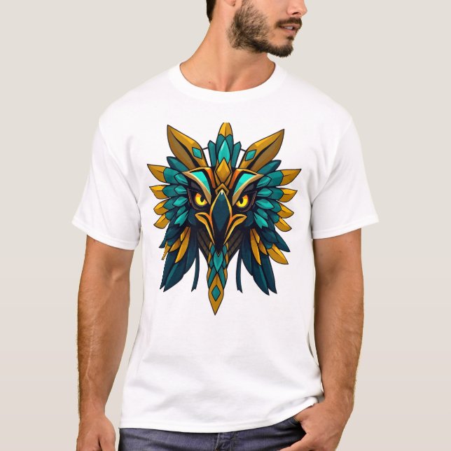 Camiseta Horus Falcon God Face Illustration (Frente)