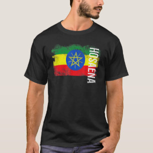 Camiseta Hosaena Bandeira da Etiópia Para Etíopes Homens Mu