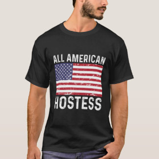 Camiseta Hospedista Afetou 4 De Julho De Todos Os Americano